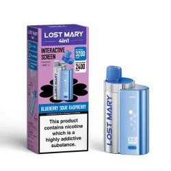 Lost Mary 4 in 1 Pod Kit – Blueberry Sour Raspberry Lost Mary 4 in 1 Pod Kit – Blueberry Sour Raspberry