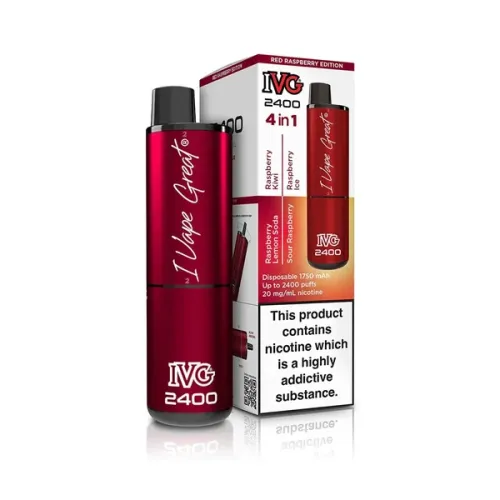 IVG2400 4 in 1 Disposable Vape - Red Raspberry Edition